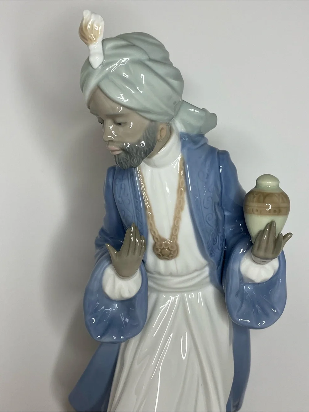 NAO by Lladro King Balthazar With Jug #00414 Wise Man Nativity Handmade In Spain